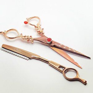 Barber Cutting Scissor and Thinning Razor